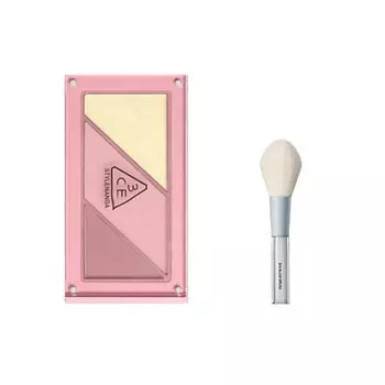 3CE Набор: Румяна Layer-it-all Blush Palette + Кисть для румян Blush Brush