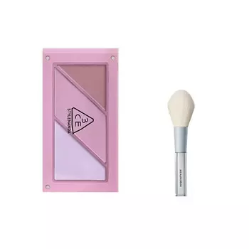 3CE Набор: Румяна Layer-it-all Blush Palette + Кисть для румян Blush Brush