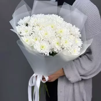 4 СЕЗОНА Монобукет из 9 кустовых хризантем Зембла