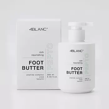 4BLANC Крем -баттер для ног увлажняющий пептидный для педикюра