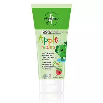 4ORGANIC Шампунь-гель для душа детский 2в1 Яблоко 200.0