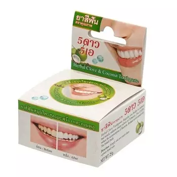 5 STAR COSMETIC Зубная паста тайская круглая отбеливающая с экстрактом кокоса