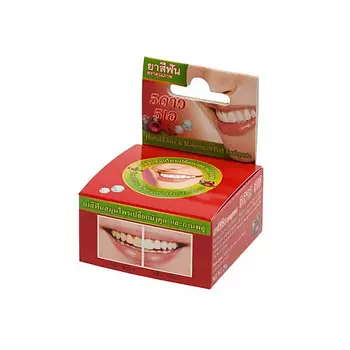 5 STAR COSMETIC Зубная паста тайская круглая отбеливающая с экстрактом Мангостина