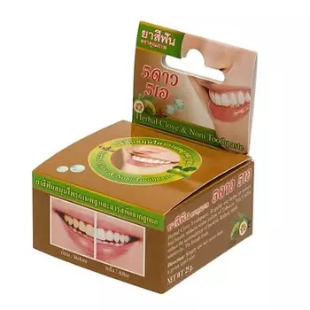 5 STAR COSMETIC Зубная паста тайская круглая отбеливающая с экстрактом Нони