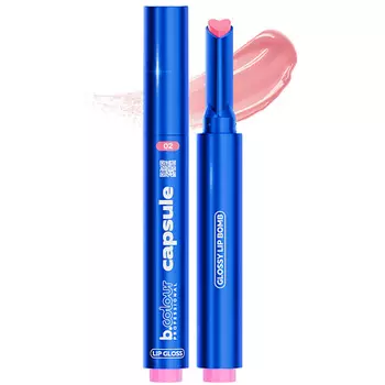 B.COLOUR PROFESSIONAL Блеск для губ розовый прозрачный увлажняющий CAPSULE