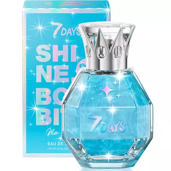 7DAYS Духи сладкие легкие цитрусовые с шиммером SHINE, BOMBITA! NO RULES 50.0