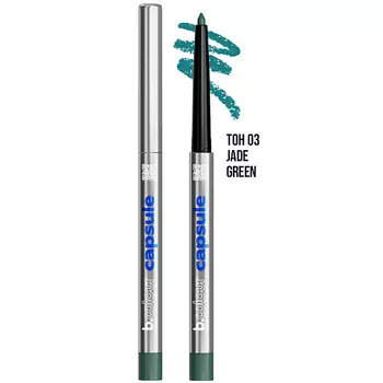 B.COLOUR PROFESSIONAL Карандаш для глаз каял черный гелевый автоматический CAPSULE