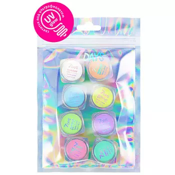 7DAYS Подводка для глаз, Набор косметики UV GLOW NEON