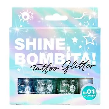 7DAYS набор тату-глиттеров SHINE, BOMBITA!