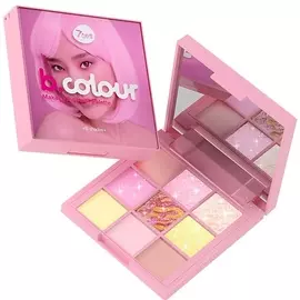 7DAYS Палетка теней для век B.COLOUR 9 цветов: матовые, с блестками, нюд