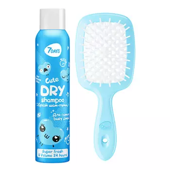 7DAYS Шампунь сухой, расческа для волос, набор CUTE 200.0