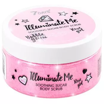 7DAYS ILLUMINATE ME Смягчающий сахарный скраб для тела ROSE GIRL 220.0