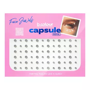 B.COLOUR PROFESSIONAL Стразы для лица и волос самоклеящиеся CAPSULE, Royal