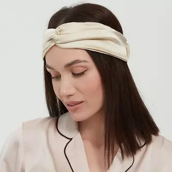 8 HORAS OF SILK Шелковая повязка-чалма для волос Sand