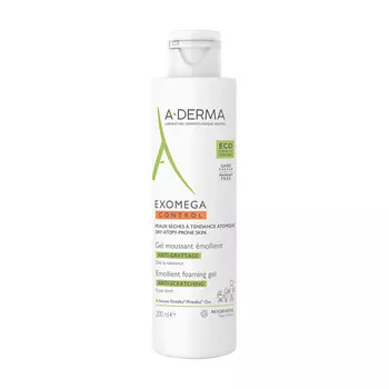 A-DERMA Смягчающий пенящийся гель для сухой кожи Exomega Control