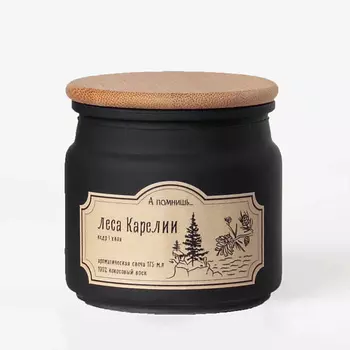 А ПОМНИШЬ... Ароматическая свеча "Леса Карелии" с хлопковым фитилем 175.0