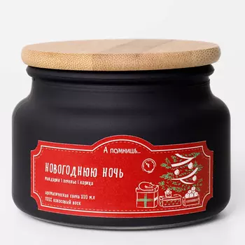 А ПОМНИШЬ... Ароматическая свеча "Новогодняя ночь" с древесным фитилем 300.0