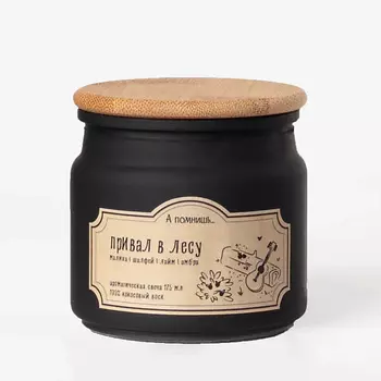 А ПОМНИШЬ... Ароматическая свеча "Привал в лесу" с древесным фитилем 175.0