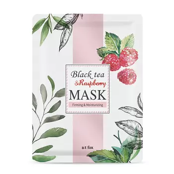 A;T FOX Маска для лица укрепляющая и увлажняющая BLACK TEA RASPBERRY