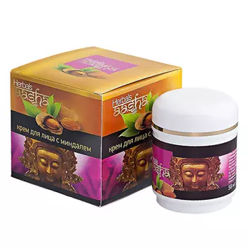 AASHA HERBALS Крем для лица с миндалем 50.0