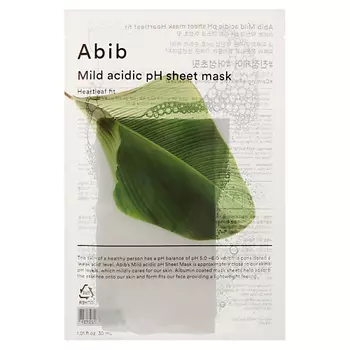 ABIB Тканевая маска Mild Acidic pH Heartleaf Sheet Mask
