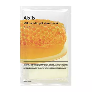 ABIB Тканевая маска Mild Acidic pH Sheet Mask Honey Fit