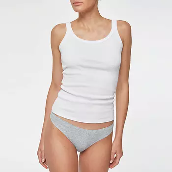 ABOUT LINGERIE Набор бесшовных трусов стрингов, мультицвет серый и молочный