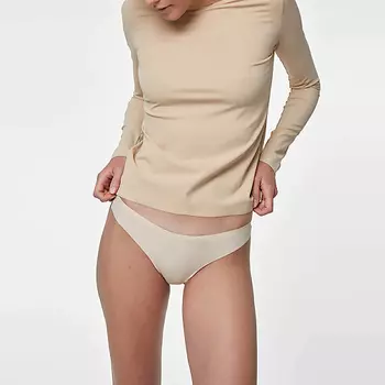 ABOUT LINGERIE Трусы стринги бесшовные, женские, цвет бежевый