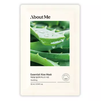 ABOUT ME Маска для лица тканевая с алое Essential Aloe Mask