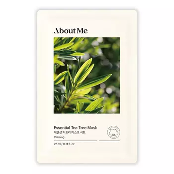 ABOUT ME Маска для лица тканевая с чайным деревом Essential Tea Tree Mask