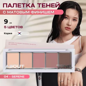 ABOUT TONE Палетка матовых теней для век Return To Basic Shadow Palette