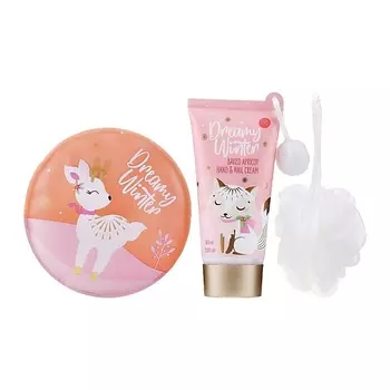 ACCENTRA Набор Dreamy Winter: Губка для душа + Крем для рук