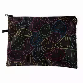 АДЕЛЬ Косметичка женская дорожная спортивная на молнии смайлики