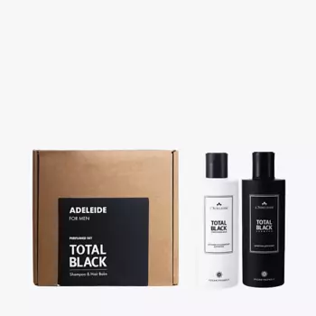ADELEIDE Подарочный набор парфюмированный для волос мужской Total Black 500.0
