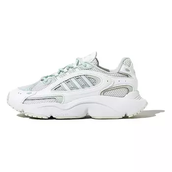 ADIDAS ORIGINAL Кроссовки Ozmillen Толстоподошвенные Low Top Белый/Льняной зеленый Унисекс