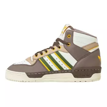 ADIDAS ORIGINAL Кроссовки Rivalry Durable Breathable Mid-Top Skateboard Shoes Unisex White Umber