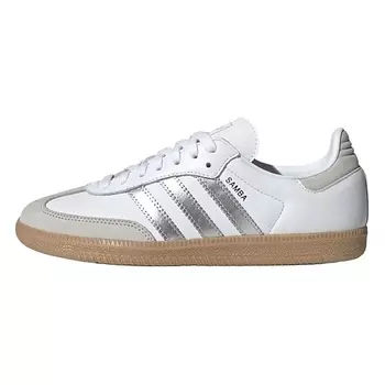 ADIDAS ORIGINAL Кроссовки Samba Og White Silver Metallic Grey Women's