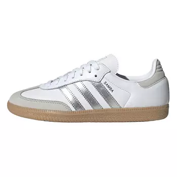 ADIDAS ORIGINAL Кроссовки Samba Og White Silver Metallic Grey Women's