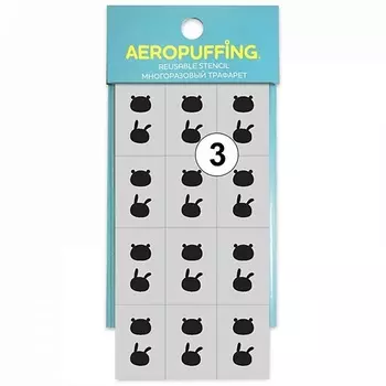 AEROPUFFING Многоразовый трафарет №3 (зверушки) 1.0