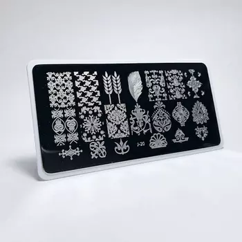 AEROPUFFING Пластина для стемпинга Stamping Plate Микс принтов №3