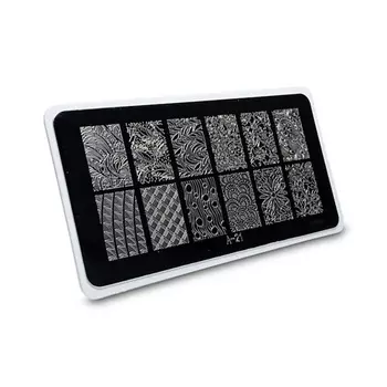 AEROPUFFING Пластина для стемпинга Stamping Plate Микс принтов №2