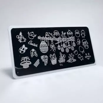 AEROPUFFING Пластина для стемпинга Stamping Plate Пасхальный