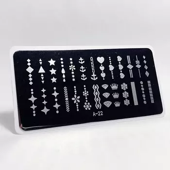 AEROPUFFING Пластина для стемпинга Stamping Plate Значки