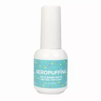 AEROPUFFING Верхнее покрытие без липкого слоя No Cleanse Matte LED Gel Top Coat 8.0