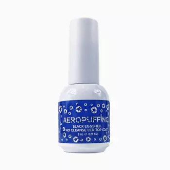AEROPUFFING Верхнее покрытие Black Eggshell No Cleanse LED Top Coat 8.0