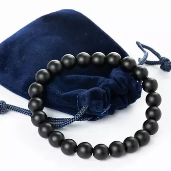 AGAT-ILONA Браслет шунгит в подарочном мешочке