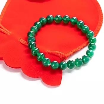 AGAT-ILONA Браслет женский из бусин хризопраз в подарочном мешочке