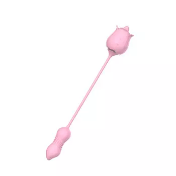 AIBU Вибратор фрикционный и стимулятор для клитора роза