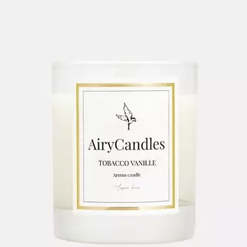 AIRYCANDLES Свеча ароматическая TOBACCO VANILLE с деревянным фитилем 300.0