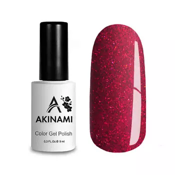 AKINAMI Лаковое покрытие Гель лак для ногтей цветной с блестками Танго №1